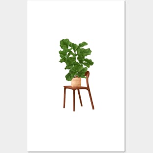 Trendy Plant Art, Botanical illustration, Fiddle Leaf Fig 61 Posters and Art